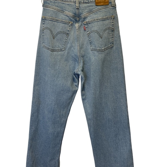 Levi’s Ribcage Straight Ankle Distressed Light Blue Jeans size 30 - Picture 3 of 4